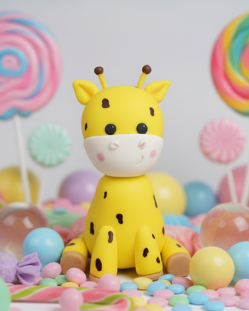 Handcrafted sugar figurine: Джиджи, кикотещият се жираф, 0
